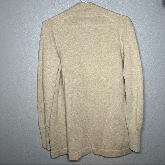 J. Crew neutral 100% Italian cashmere long open front cardigan womens size small - Picture 4 of 6